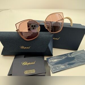 Chopard Women's Rose-Tinted Cat Eye Sunglasses (from ice cube collection)